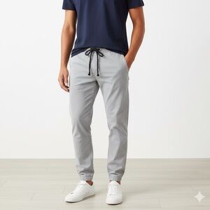 RSQ grey Jogger Pant Size M Men Stretch Elastic Waist Zip Pocket